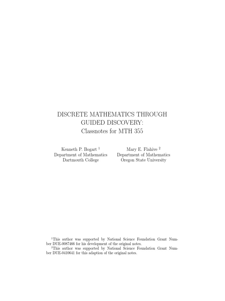 Discrete Math Guided Discovery Notes | PDF