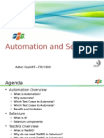 Automation and Selenium: Author: Qu NHKT - Fsu1.Bu9