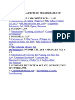 Dba1607 Legal Aspects of Businesstable of 1. Mercantile and Commercial Law