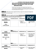 Claim Statement and Outline Breakdown Scrap Paper