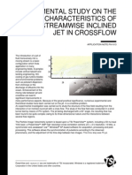 Experimental Study on the Flow Characteristics of Streamwise Inclined Jet in Crossflow