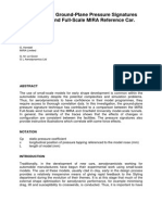 Comparison of Ground-Plane Pressure Signatures for the Model and Full-Scale MIRA Reference Car