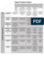 Catapult Project Rubric