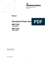 Directional Power Sensor NRT-Z43 NRT-Z44: Manual