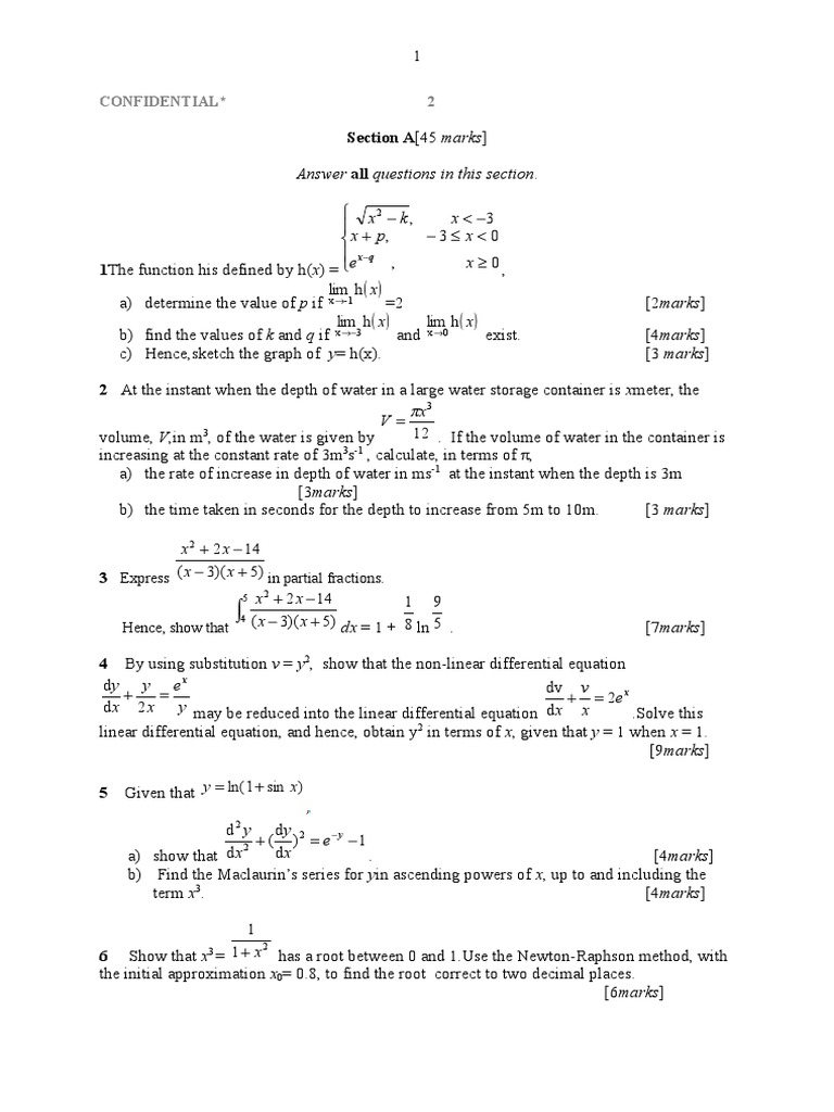 STPM Add Maths Quantum Equations Exam | PDF | Teaching Methods & Materials