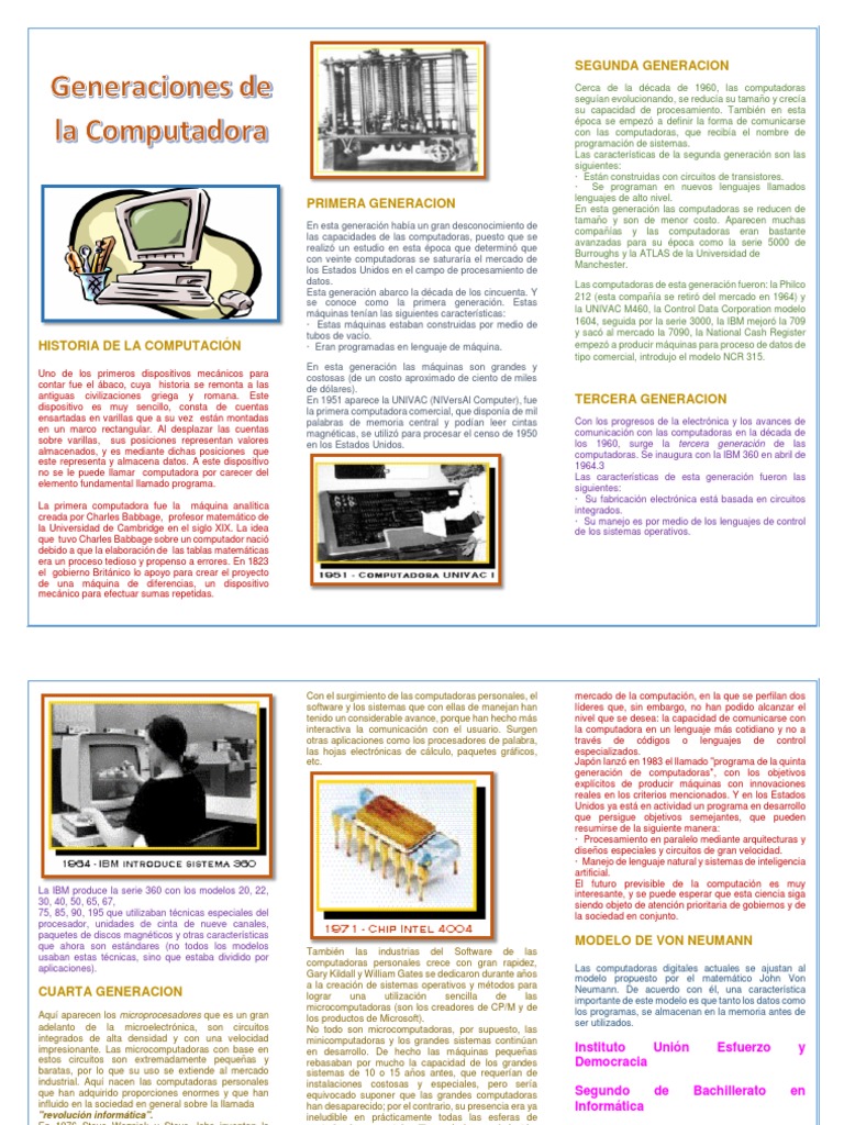 Evolución de las Generaciones de Computadoras | PDF | Microcomputadoras ...