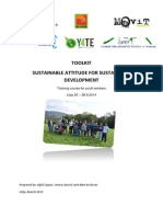 Toolkit Sustainable Attitude For Sustainable Development: Training Course For Youth Workers Litija 20 - 28.9.2014
