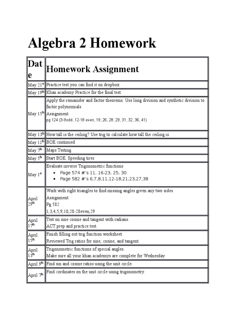 homework help algebra 2