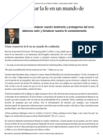 Cómo Conservar La Fe en Un Mundo de Confusión - Liahona Agosto de 2012 - Liahona