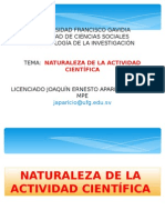 Naturaleza de La Actividad Cientifica