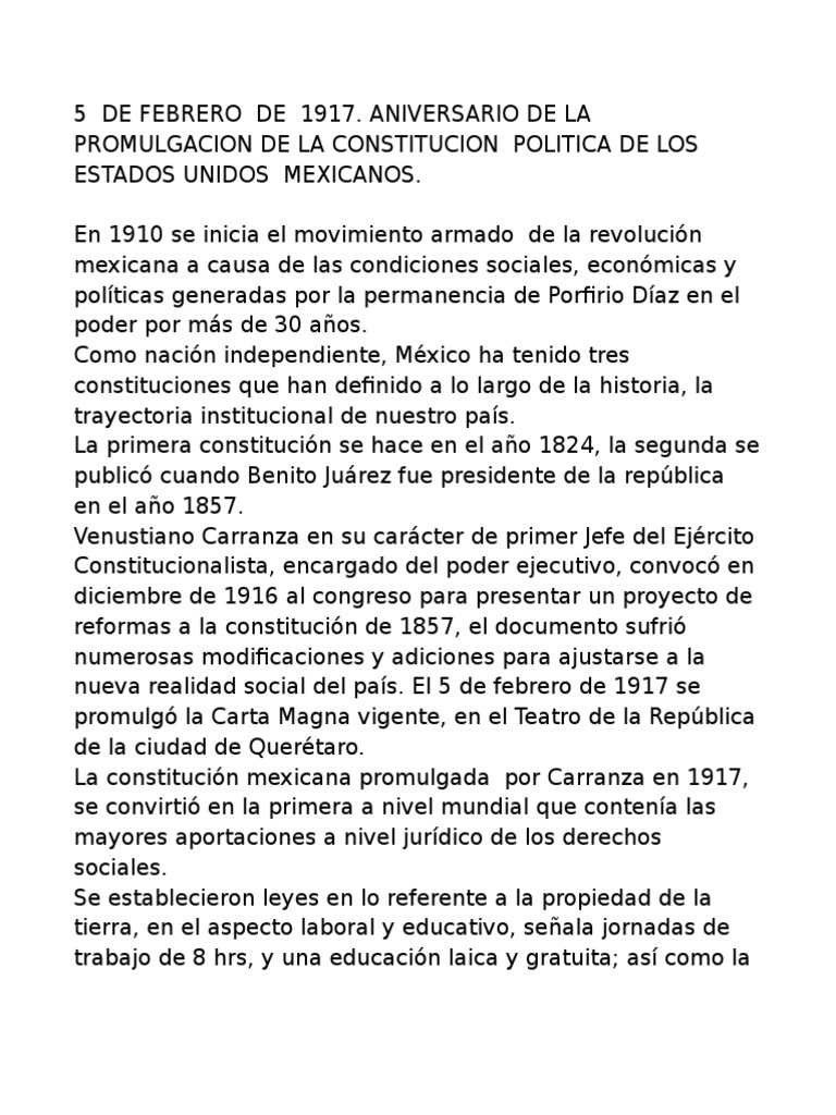 Reseña de 5 de Febrero | PDF