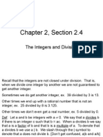 Chapter 2, Section 2.4: The Integers and Division