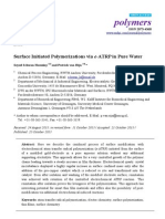 Polymers: Surface Initiated Polymerizations Via e-ATRP in Pure Water