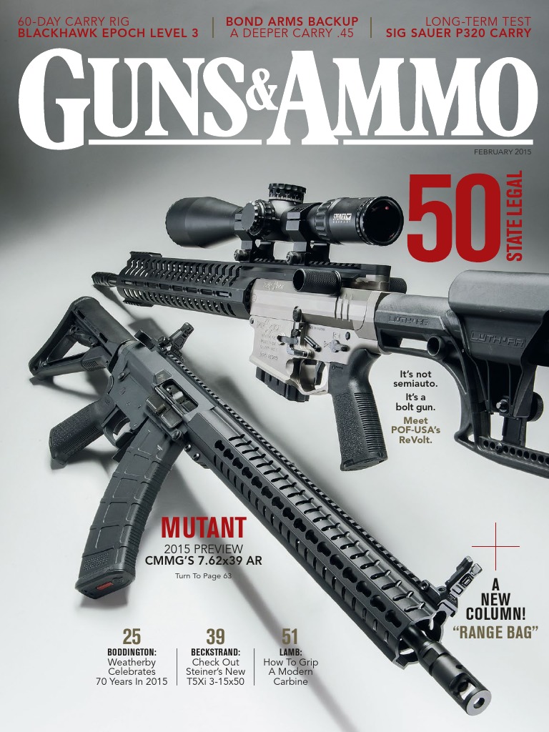 Guns & Ammo - 2015 02 (February) | PDF | Handgun | Military Technology