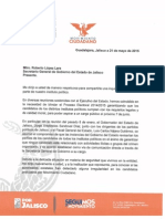 Carta a la Secretaría General de Gobierno del Estado de Jalisco 