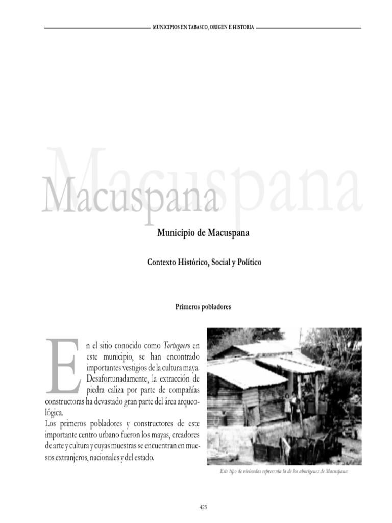 Macuspana, Origen e Historia | PDF
