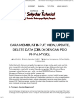 Cara Membuat Input, View, Update, Delete Data (CRUD) Dengan PDO PHP & MySQL - Sekedar Tutorial PDF