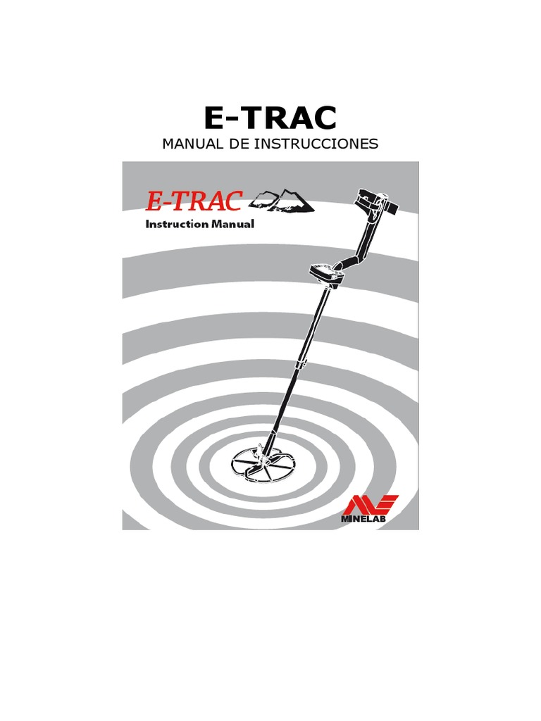 Manual minelab etrac detector de metales