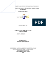 EVALUACION FINAL ACCION PSICOSOCIAL Y EN LA COMUNIDAD