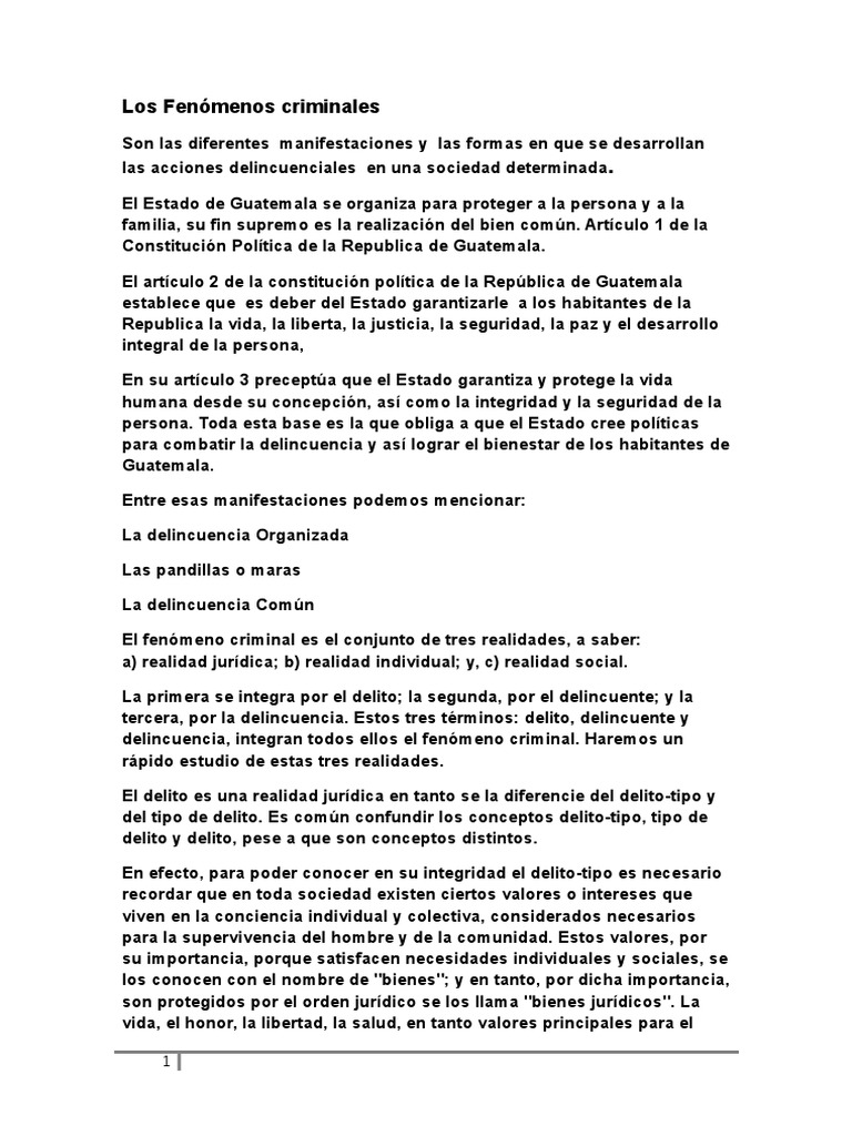 Análisis de la política criminal y el fenómeno del crimen en Guatemala ...