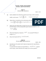 Model Question Paper in DSP