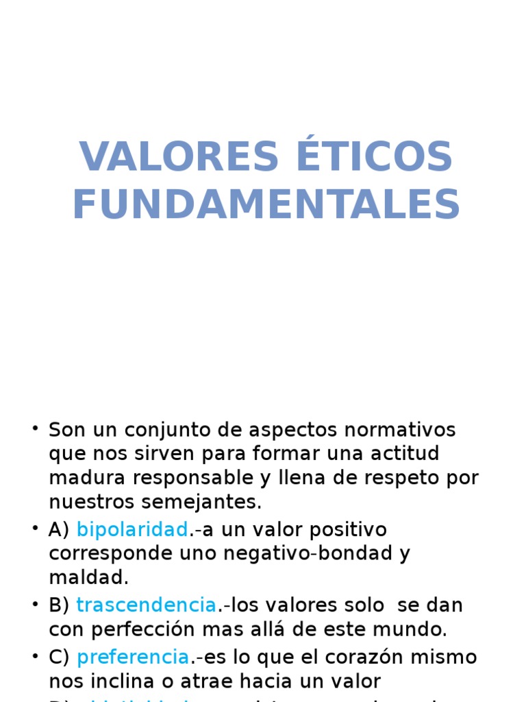 Valores Éticos Fundamentales (1)