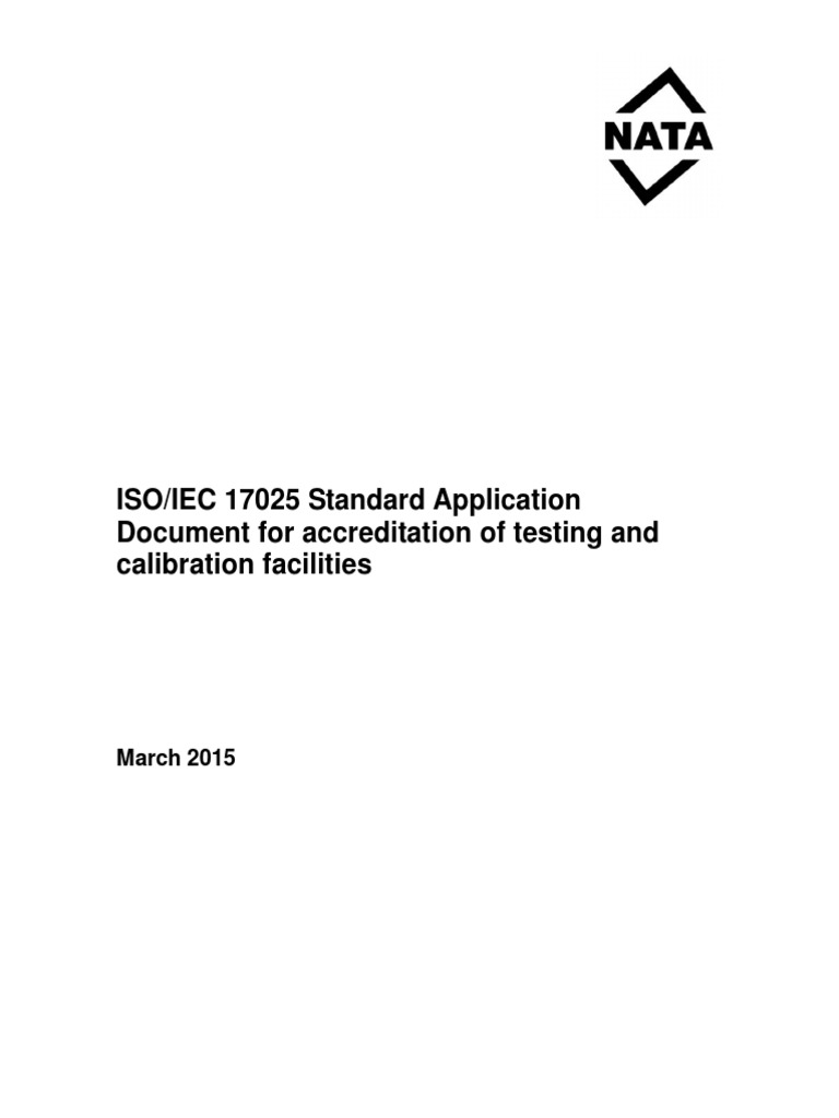 ISO IEC 17025 Standard Application Document | Download Free PDF ...