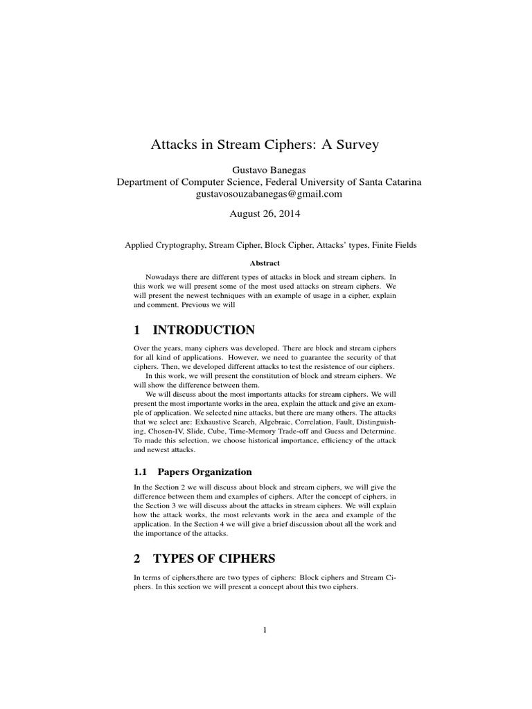 Stream Cipher Attacks Survey Exhaustive to TimeMemory TradeOffs