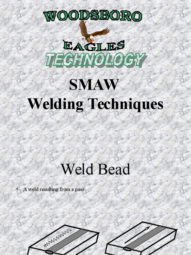 SMAW Welding Techniques PDF Welding Construction