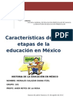 Etapas de La Educación en México