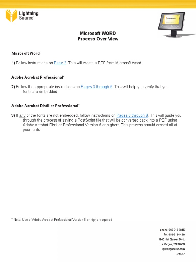 Embedding Fonts in PDFs from Word | PDF | Portable Document Format | Text