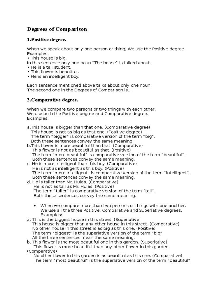 DEGREES OF COMPARISON 100 EXAMPLES PDF FREE DOWNLOAD visual data 8