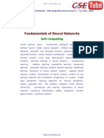 Fundamentals of Neural Networks Soft Computing Course Lectures 7-14 Notes
