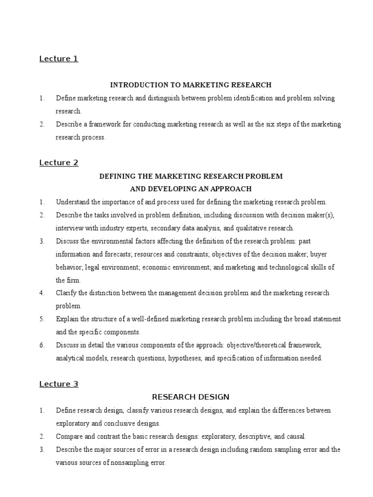 Marketing Research Process Overview | PDF | Sampling (Statistics ...