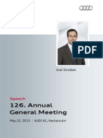 126th Annual General Meeting of AUDI AG