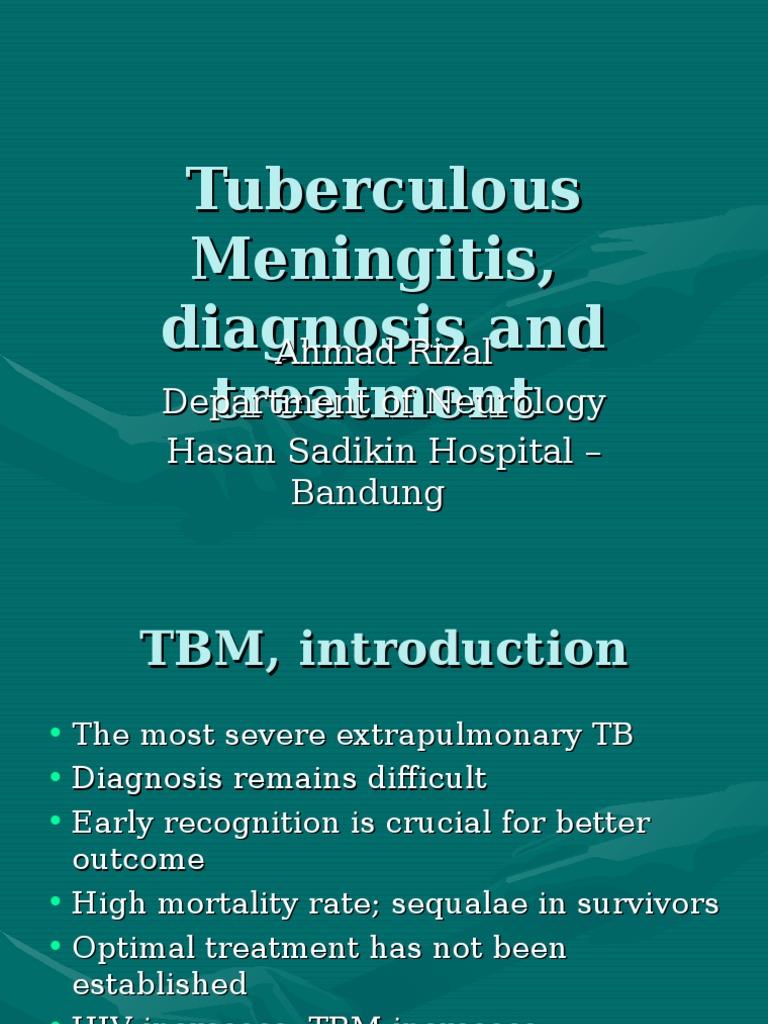 Tuberculous Meningitis: Diagnosis & Treatment | PDF | Tuberculosis ...