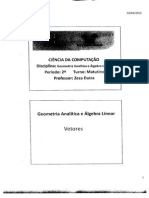  Ágeometria analitica e algebra Linear