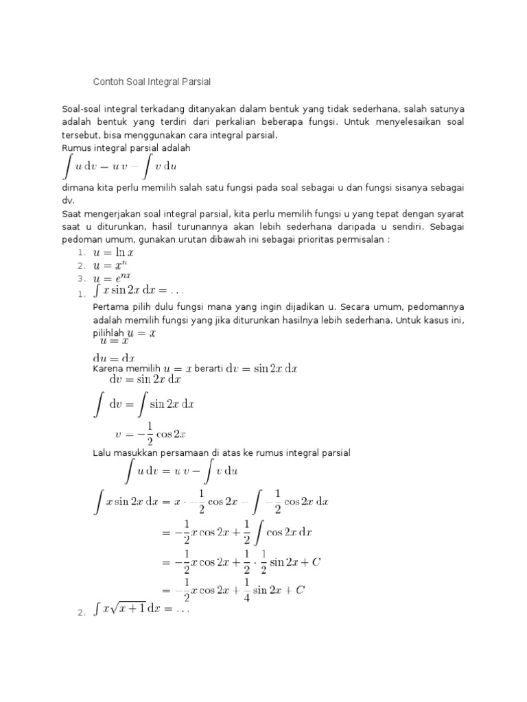 Contoh Soal Integral PDF