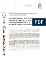 150522 NP- Elecciones Municipales Coslada 2015