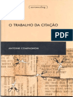 Antoine Compagnon - O Trabalho Da Citação