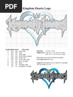 Kingdom Hearts Cross-Stitch Pattern, B/W