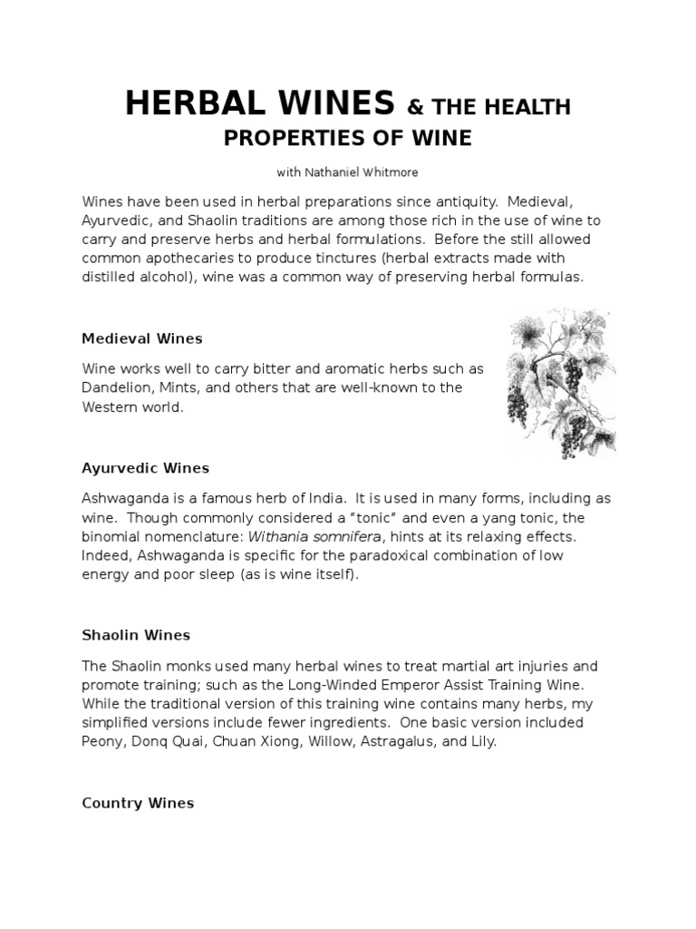 herbal wine 2 Herbalism Wine