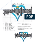 Kingdom Hearts Cross-Stitch Pattern, Color