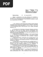 Candidatos de Camino Popular a legisladores y comuneros