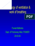 Ventilation Physiology and Work of Breathing