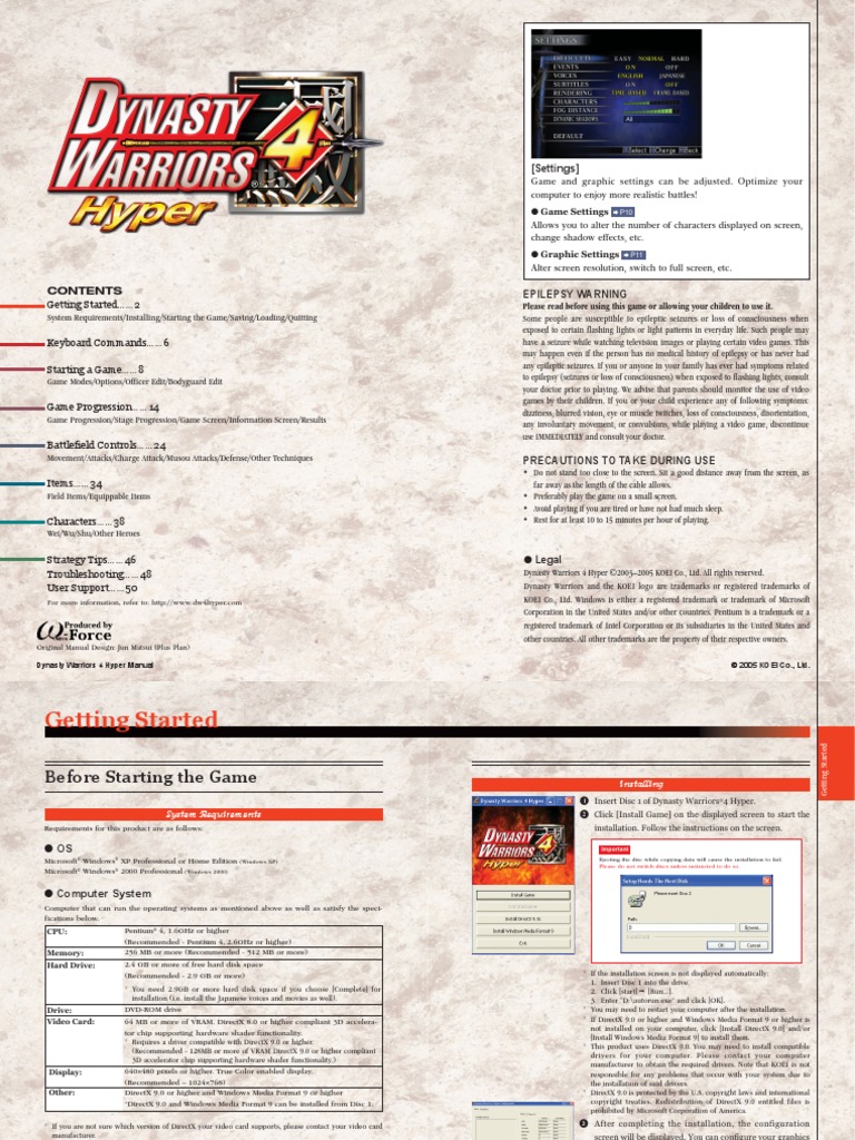 Dynasty Warriors 4 Hyper Manual Pdf Pdf Computing And Information Technology