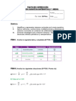 Pauta Evaluación Matemática 1º Medio