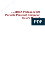 Toshiba Portege M100 English Manual