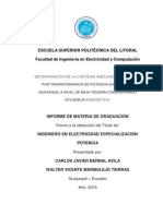 Determinación de La Cantidad Adecuada de Usuarios Por Transformador de Potencia en Zonas de Guayaquil A Nivel de Baja Tensión Considerando Eficiencia Energética