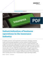 Industrialization of Business Operations in The Insurance Industry